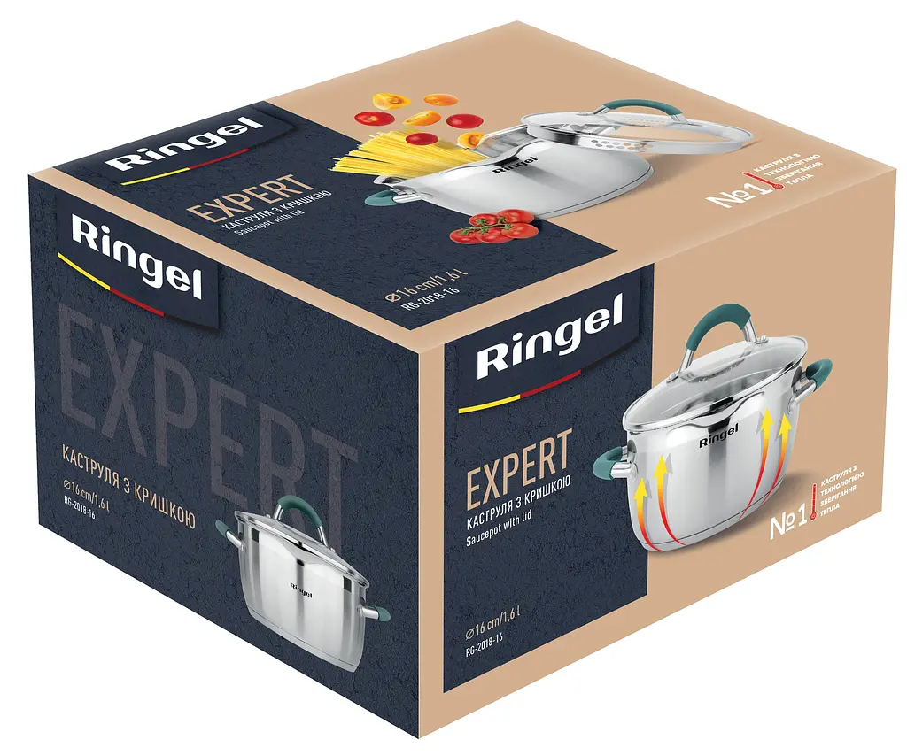 Кастрюля Ringel Expert 16 см 1.6л kuh0016477 - фото 4