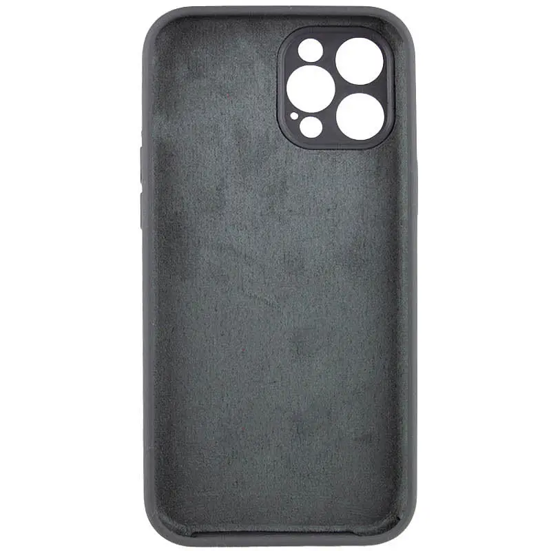 Чохол Silk Full Camera Protective (AA) NO LOGO для Apple iPhone 12 Pro (6.1") Сірий / Dark Gray - фото 4