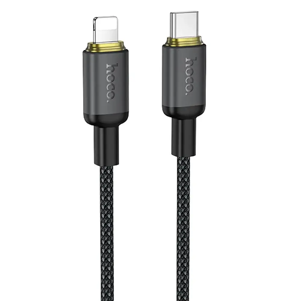 Кабель Hoco X128 Benefit PD30W charging data cable Type-C to Lightning Black