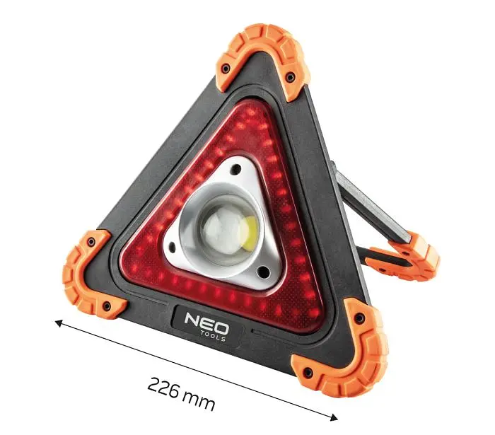 Neo Tools Прожектор на батарейках, треугольный, ААх4, 22x220x45мм, 800лм, 10Вт, 3 функции освещения, белый/красный свет. - фото 9