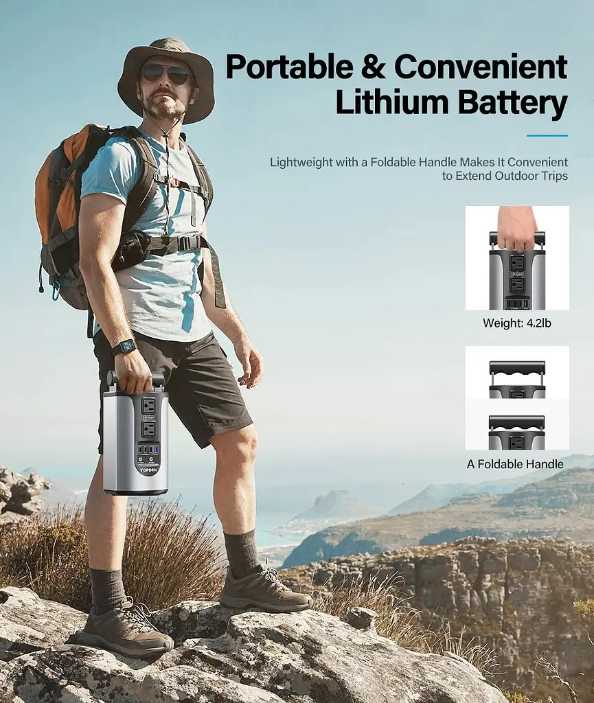 Портативная электростанция внешний аккумулятор Тopdon Hurricano H200 49800mah 200W - фото 9