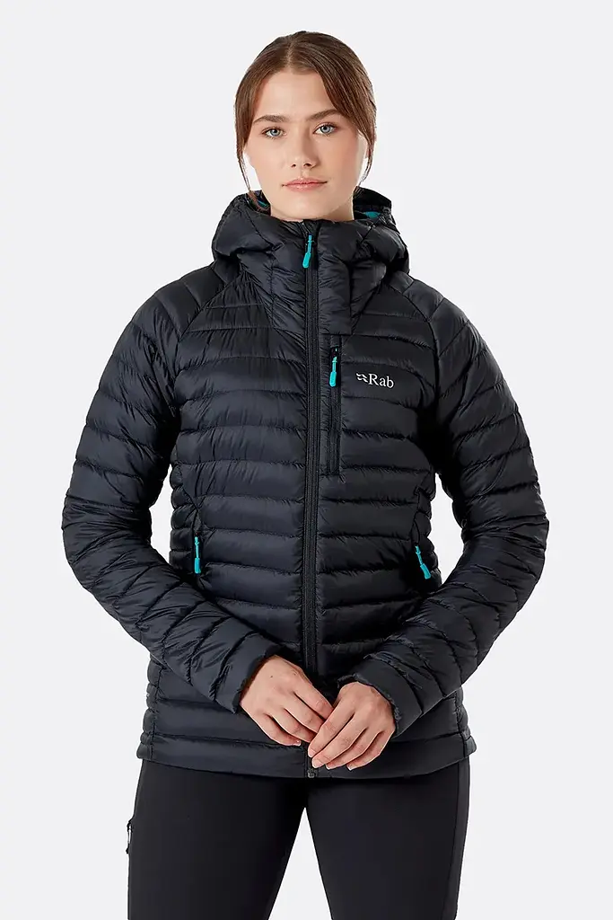 Пуховик женский Rab Microlight Alpine Long Jacket Womens 10 Черный - фото 1