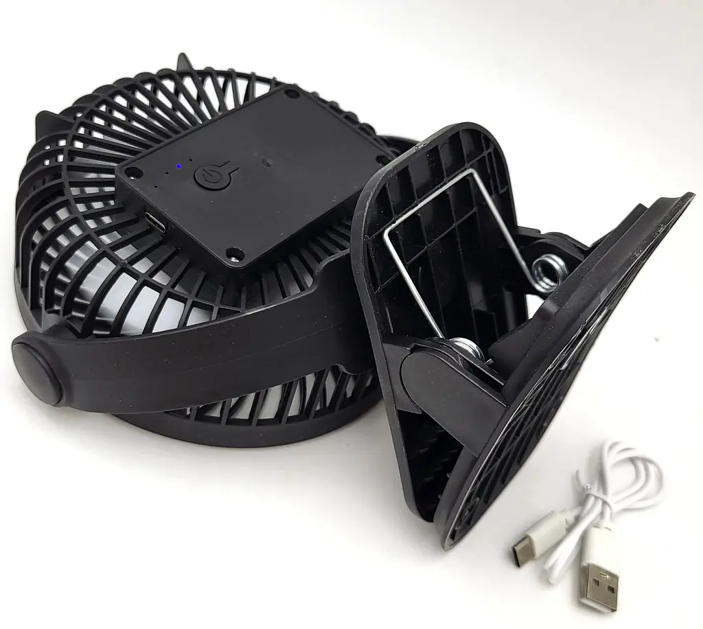 Вентилятор настільний акумуляторний з прищіпкою діаметр 16см від USB UKC FAN LY-850 - фото 3