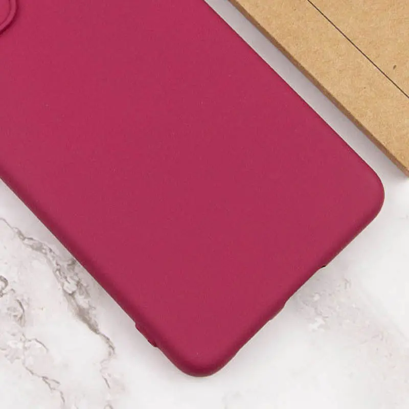 Чохол Lakshmi Silicone Cover Full Camera (A) для Tecno Spark 8C Бордовий / Marsala - фото 3