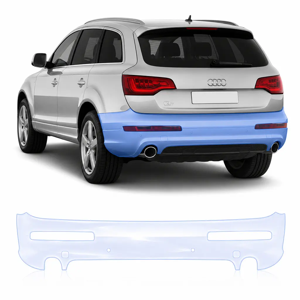 Антигравійна захисна бронеплівка за лекалами для Audi Q7 4L 2005-2015 - задній бампер