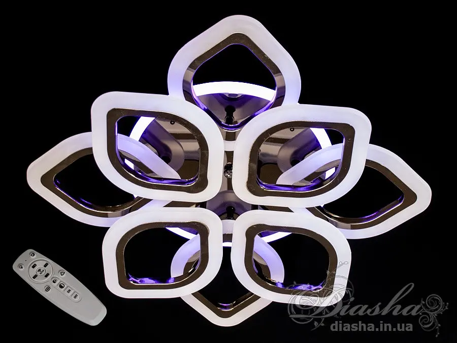 Світлодіодна люстра Diasha AS8073/4+4BHR LED 3color dimmer