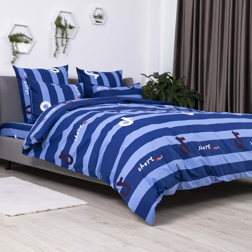 Постільна білизна ТЕП Soft Dreams Line Blue 70x70 двоспальна синя - фото 4