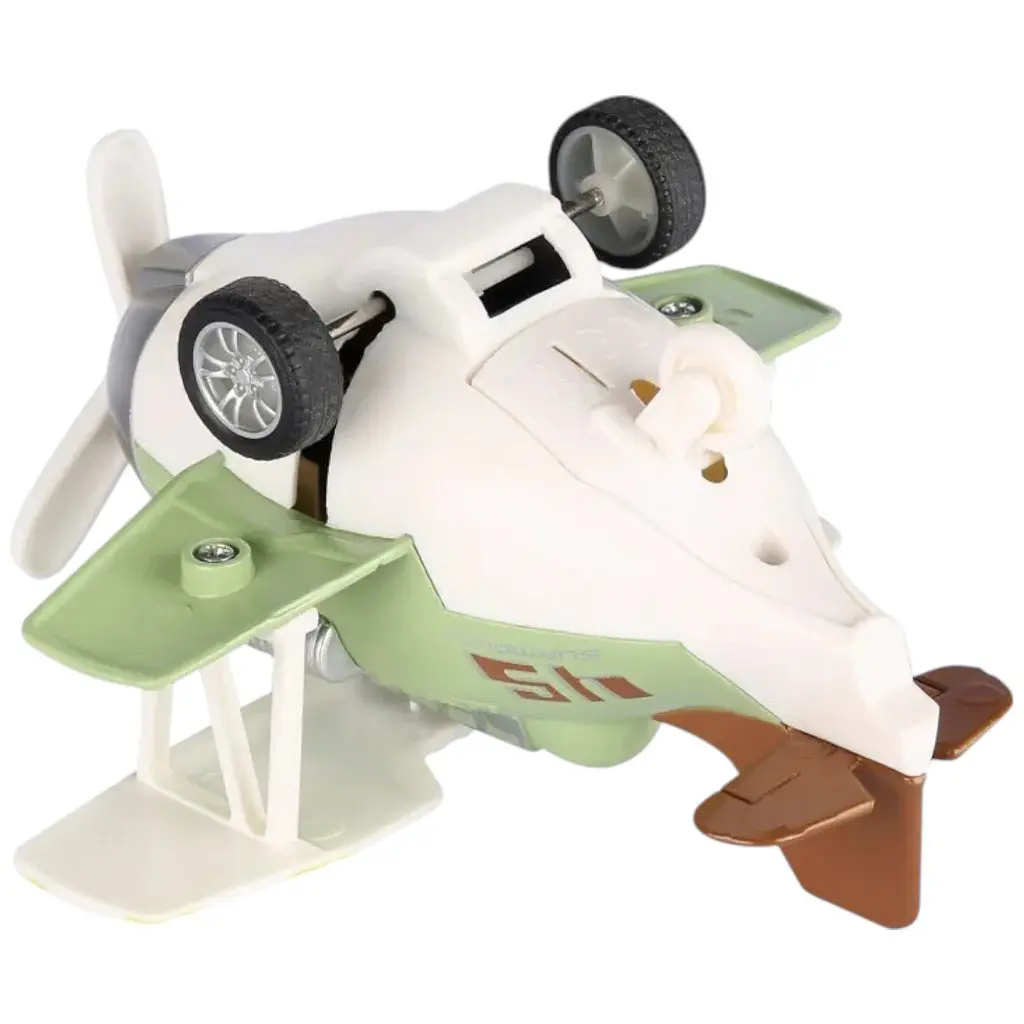 Літак металевий інерційний Same Toy Aircraft зелений SY8016AUt-2 - фото 2