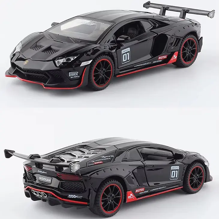 Колекційна металева модель автомобіля TK Group Lamborghini Aventador LP700-4 у широкому обвісі з інерцією, світлом та звуком 1:32 - фото 3