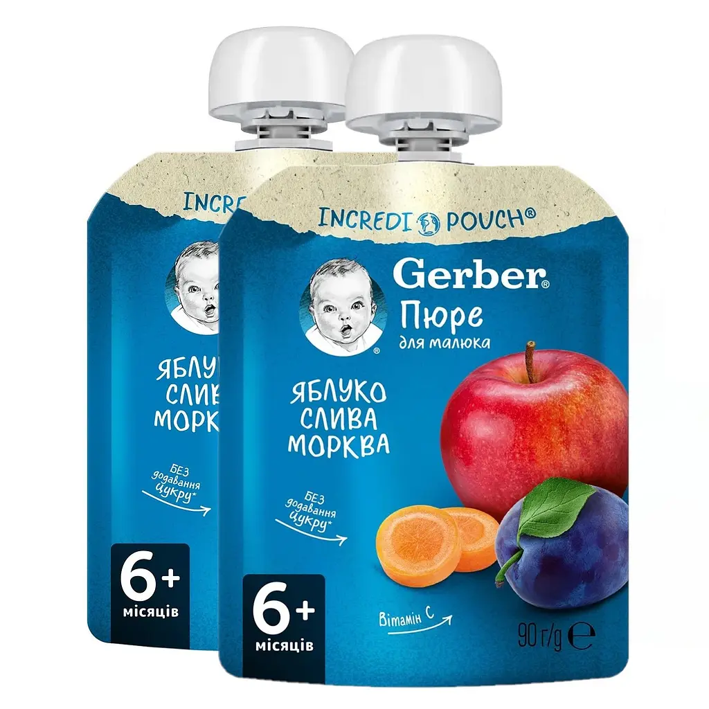 Набор фруктовых пюре Gerber Pouch (10 шт. х 90 г) - фото 2
