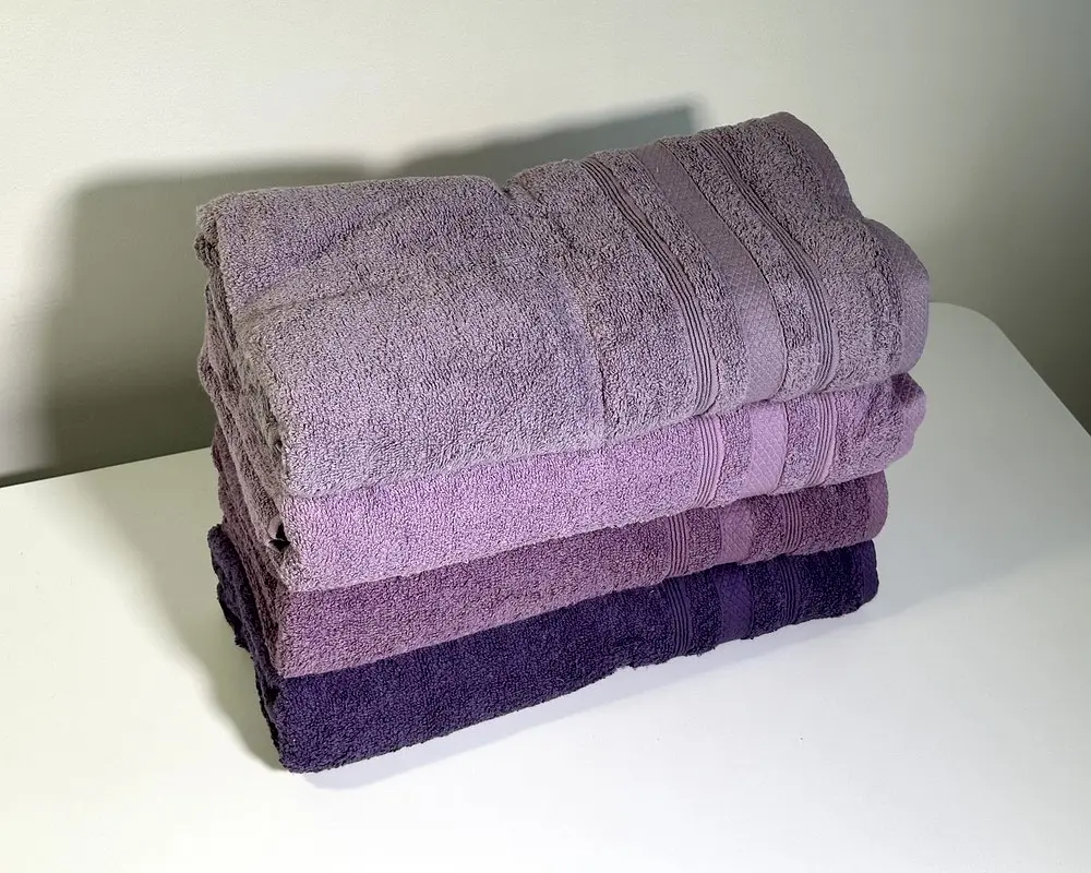 Набір махрових рушників 70х140 Ada Turkey 4 шт Violet - фото 2