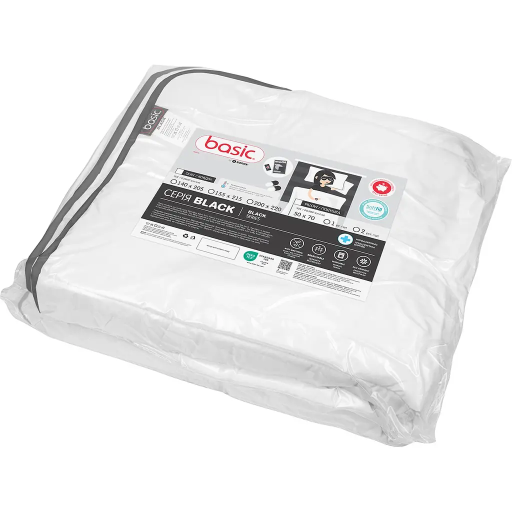 Набір Sonex Basic Black: ковдра демісезонна 220х200 см + 2 подушки 70х50 см (SO102533) - фото 10