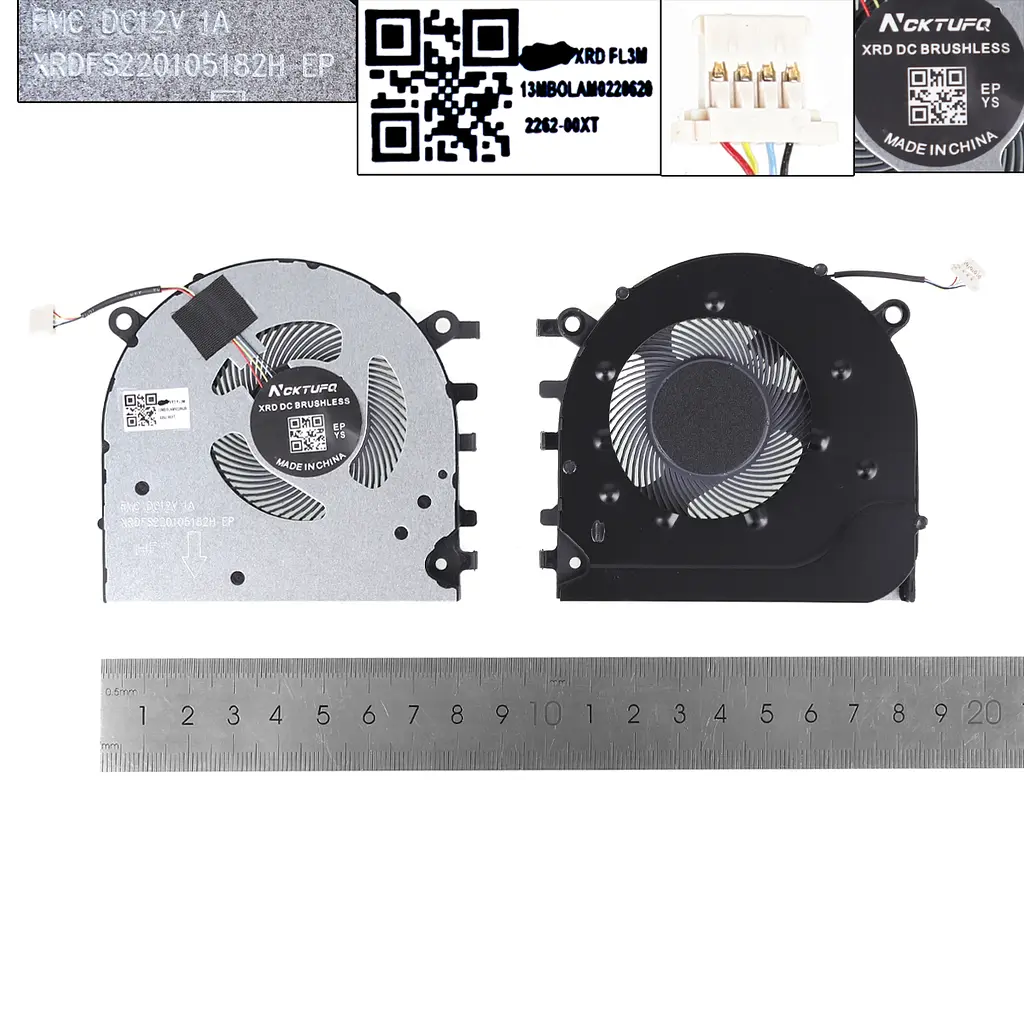 Вентилятор для Lenovo Ideapad 5 Pro 16ACH6 16IHU6 Yoga Slim 7 Pro 16ARH7, (12V CPU fan, HC) - фото 3