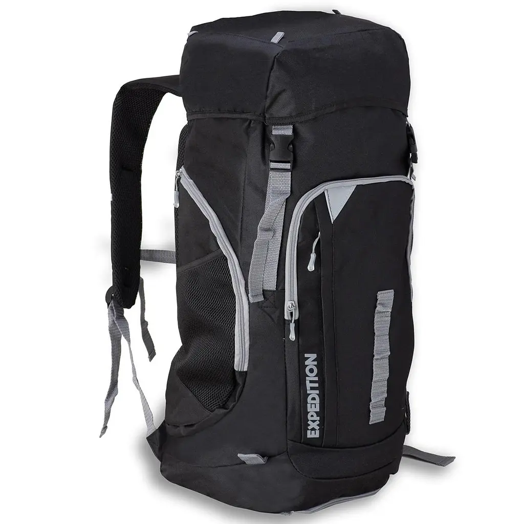 Туристичний рюкзак Semi Line 45 Black 45 л, з чохлом від дощу, анатомічна спинка, кріплення для трекінгових палиць - фото 2