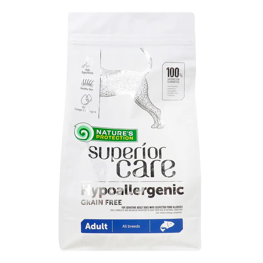 Сухий гіпоалергенний беззерновий корм для собак всіх порід Nature's Protection Superior Care 1.5 кг - фото 2
