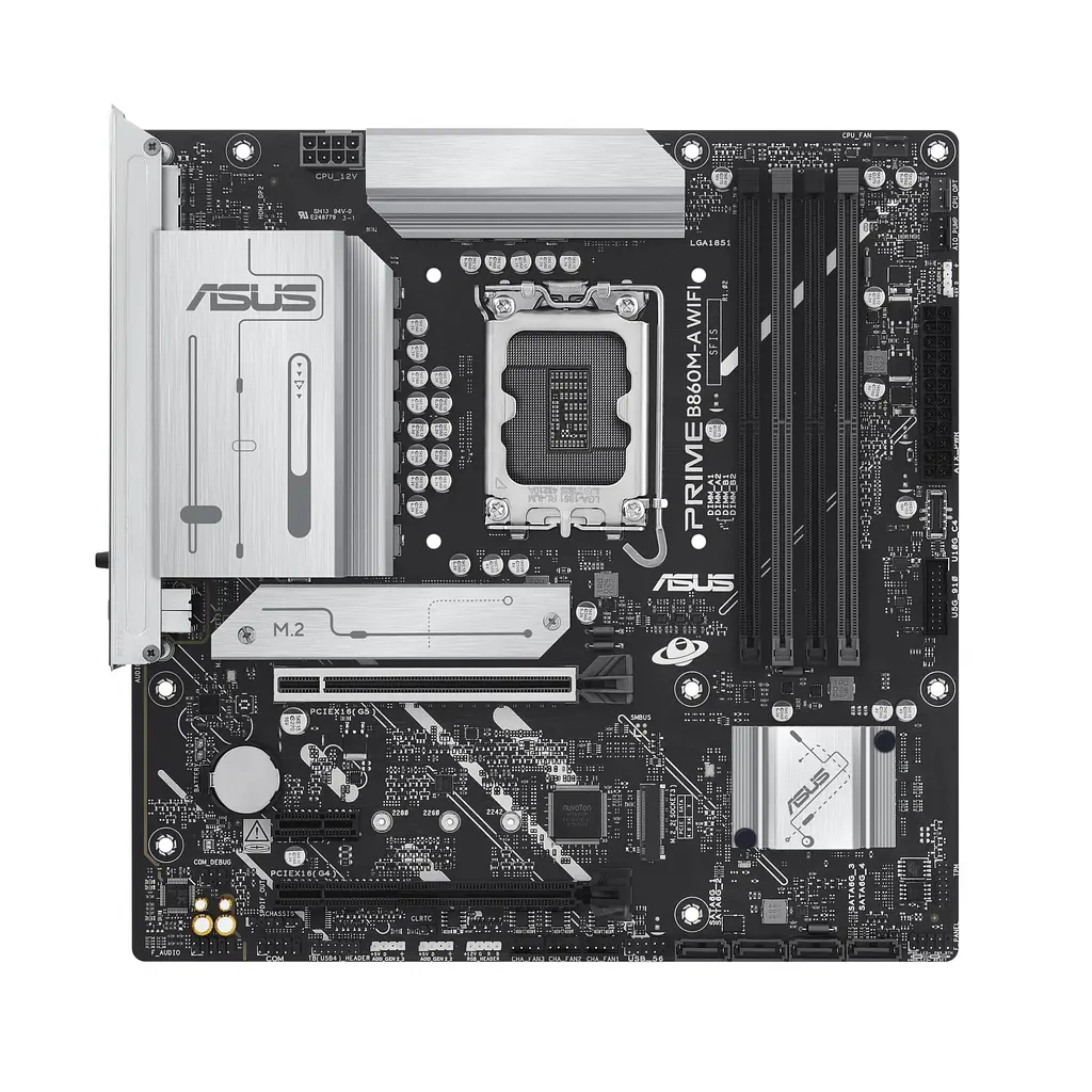 Материнcька плата PRIME B860M-A WIFI s1851 B860 4xDDR5 M.2 DP HDMI Wi-Fi BT mATX Asus teh0019090 - фото 2