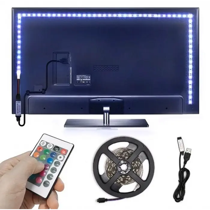Светодиодная лента RGB USB 5050 с пультом, 2 м, для подсветки интерьера - фото 5