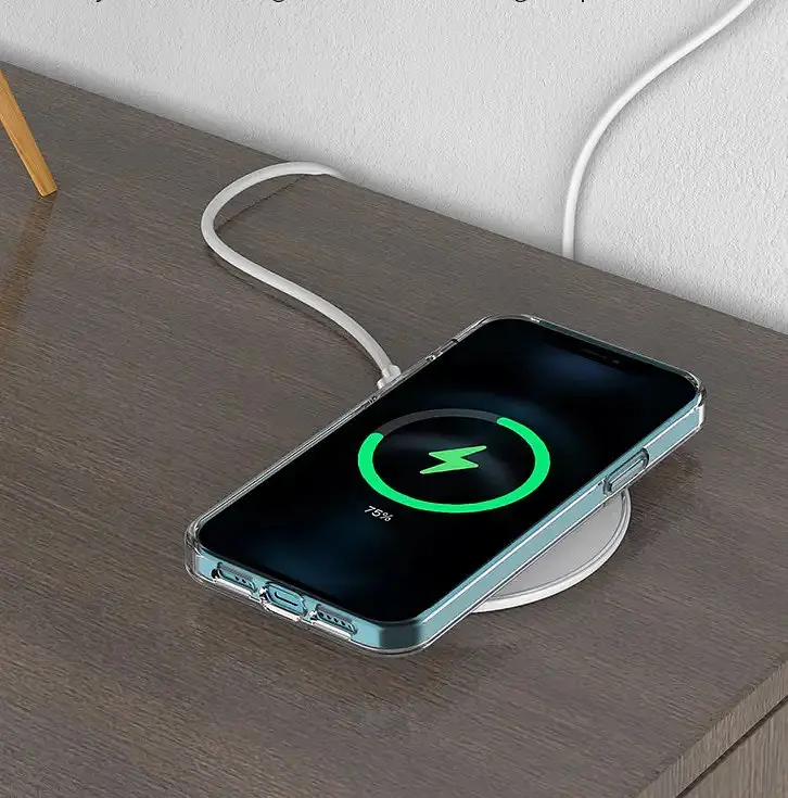 Чохол Vokamo для iPhone 15 Pro Max подвійний захисний з магнітним кільцем прозорий (NVK010806) - фото 10