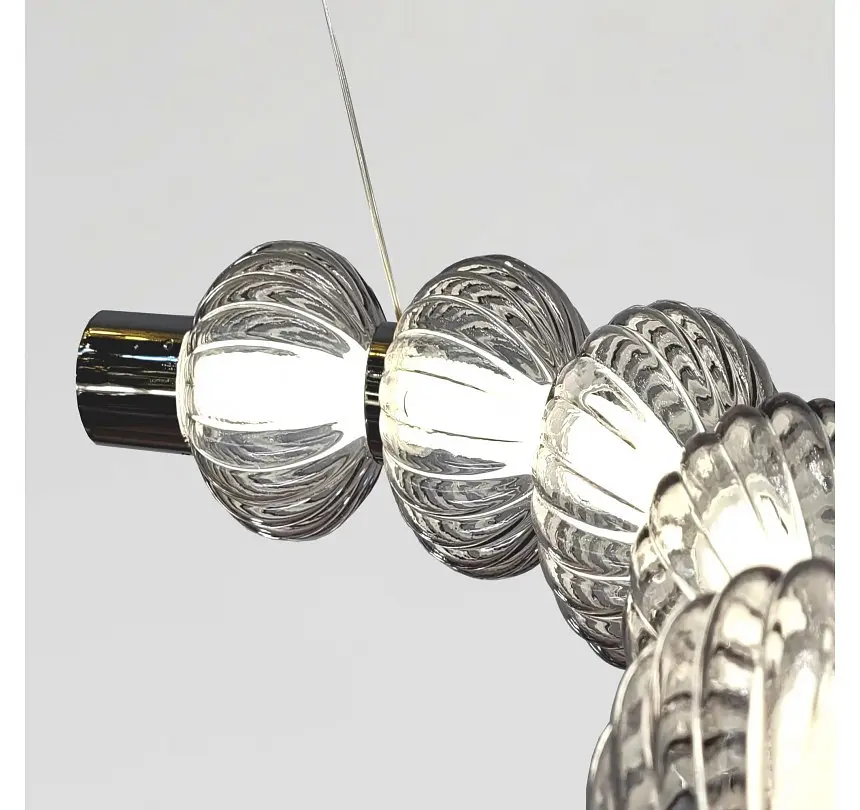Світлодіодна люстра підвісна Artlight 6078/525 з димчастими скляними плафонами, 30W - фото 4