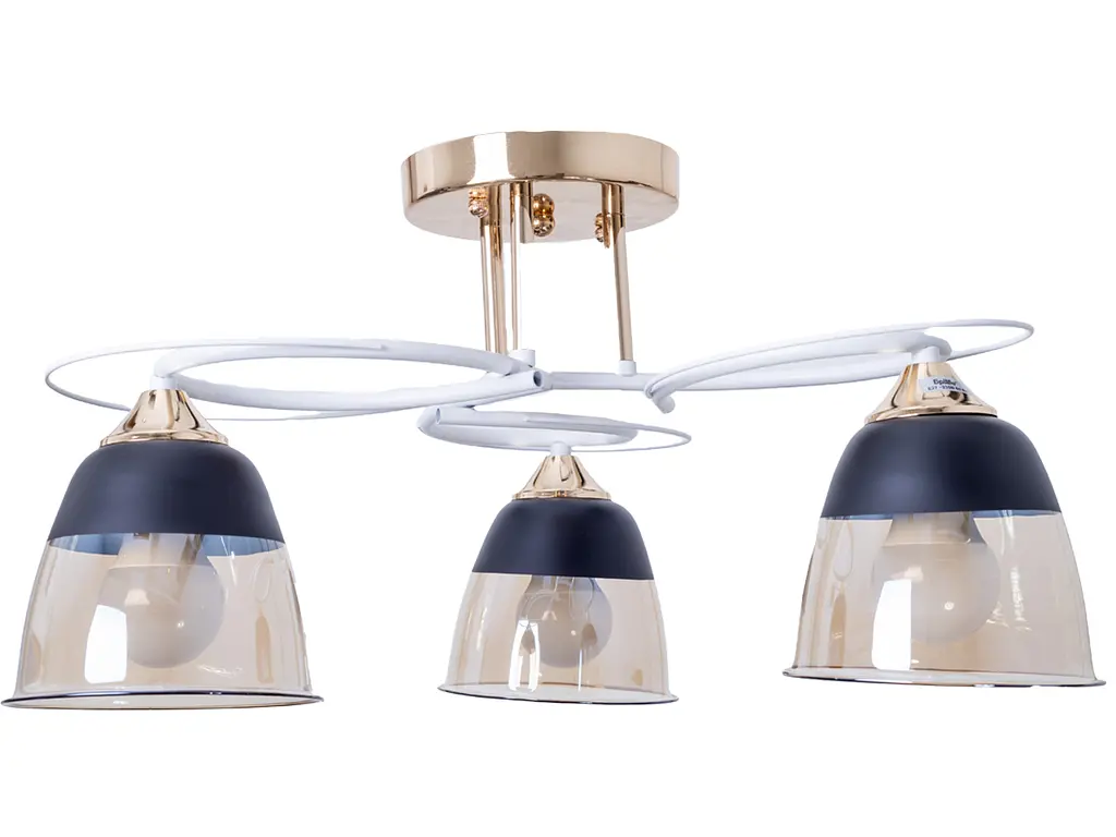 Люстра потолочная Brille LK-727S/3 E27 WH+FG - фото 2