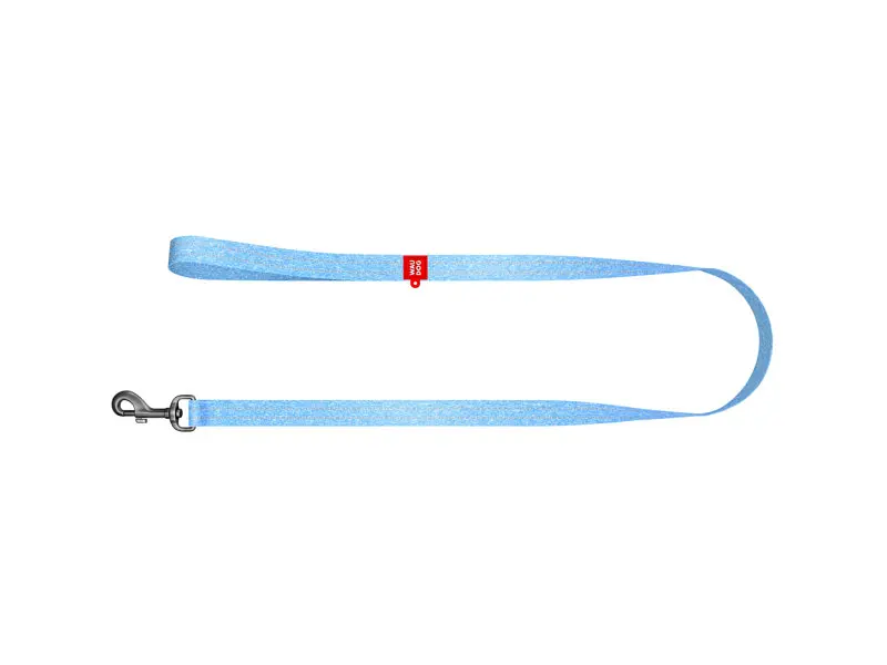 Поводок для собак WAUDOG Re-cotton светоотражающий S Ш 15 мм Д 500 см голубой (40132) - фото 2