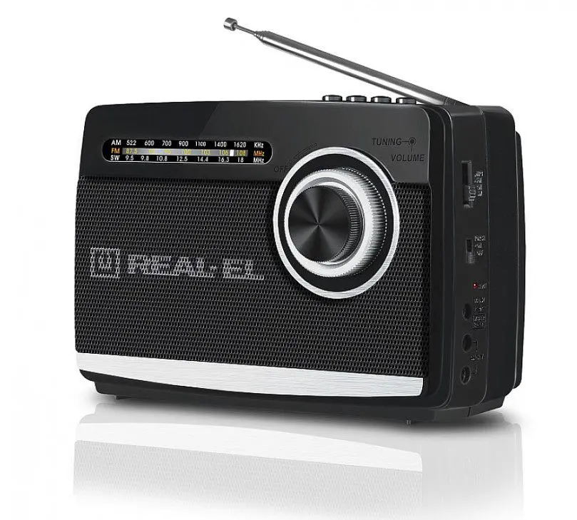 Радиоприемник портативный REAL-EL X510 Black с фонариком - фото 3