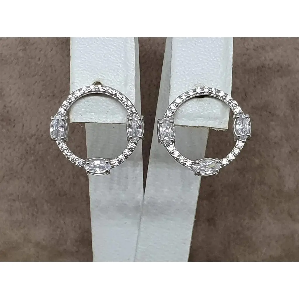 Серебряные серьги-пуссеты Dear с фианитами. 3312.1С - фото 2