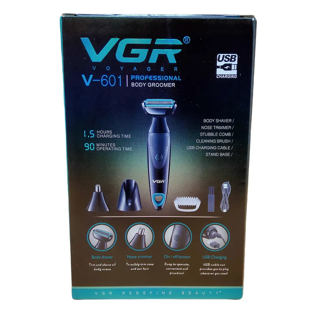 Електробритва чоловіча акумуляторна VGR V-601 IPX4 500mAh 5W Black - фото 8