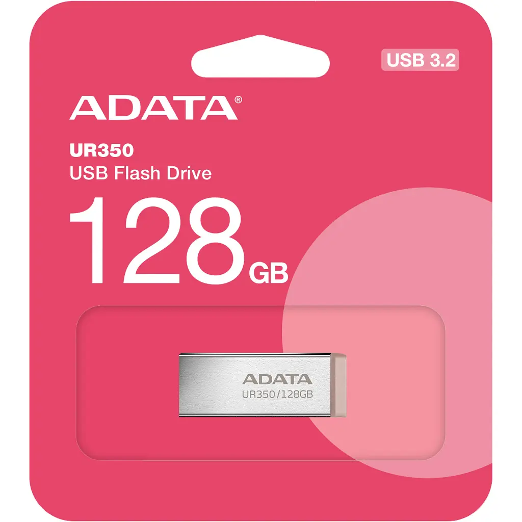 USB флеш накопичувач ADATA 128GB UR350 Silver/Beige USB 3.2 (UR350-128G-RSR/BG) - фото 5