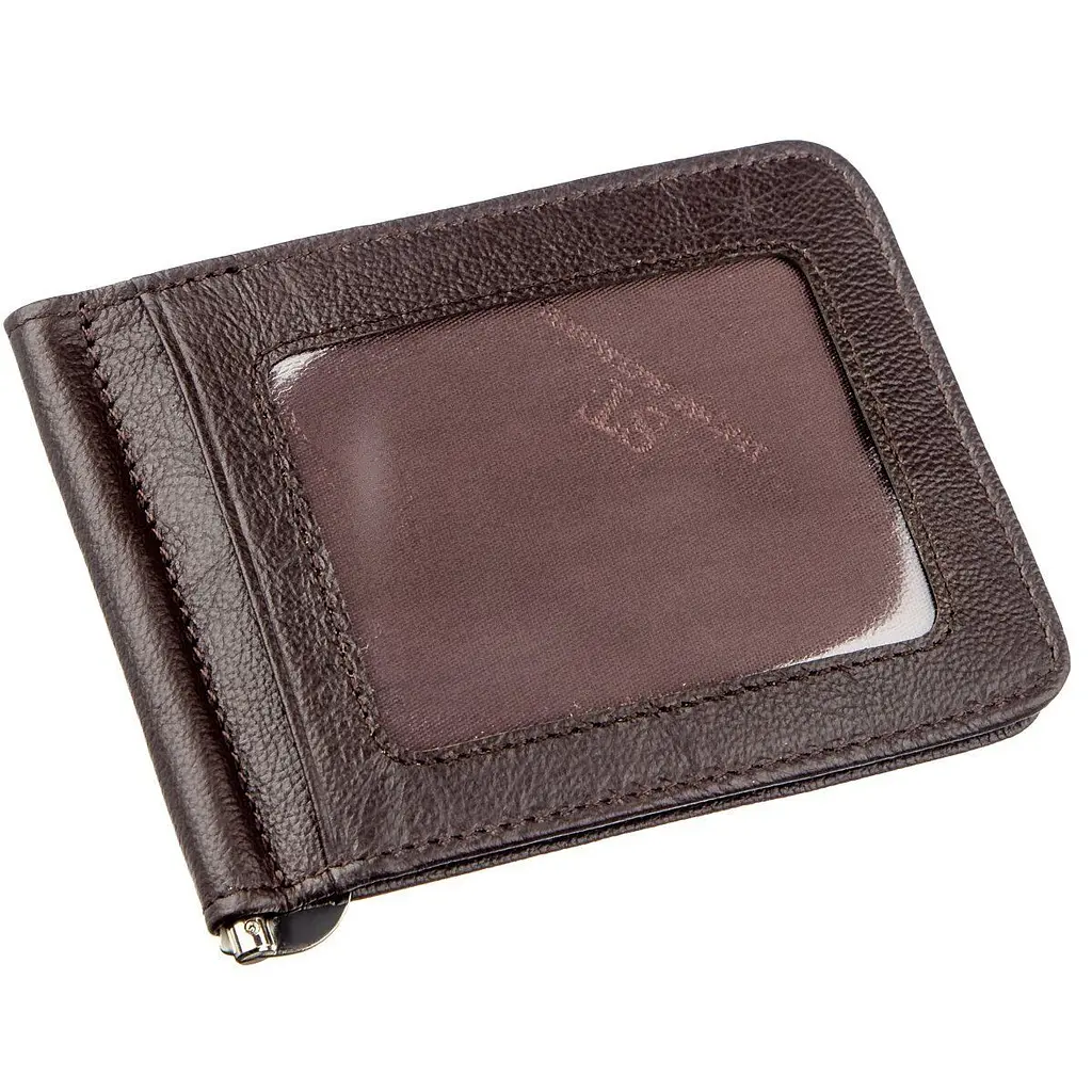 Зручний чоловічий затискач для купюр ST Leather 18938 коричневий - фото 9