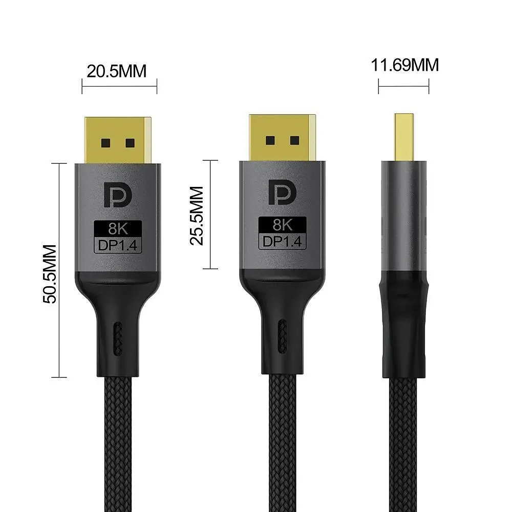 Кабель ColorWay DisplayPort-DisplayPort V1.4 8K 1.5м, Black (CW-CBDP093-BK) - фото 4