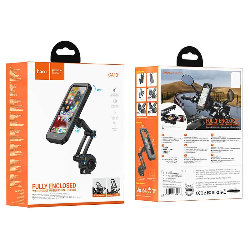 Вело- Мото- тримач Hoco CA101 Rider waterproof Black - фото 6