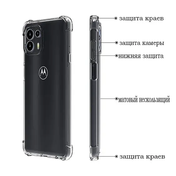 Панель BeCover Anti-Shock для Motorola Moto Edge 20 Lite Clear (707342) - фото 2