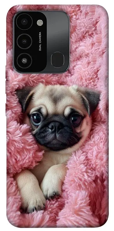 TPU чохол Demsky Мопс у ніжностях для TECNO Spark 8C