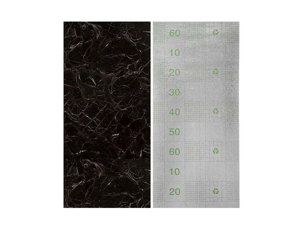 Самоклеюча вінілова плитка в рулоні STICKER WALL 600*3000*2мм Чорний мармур Глянец SW-00001289 - фото 5