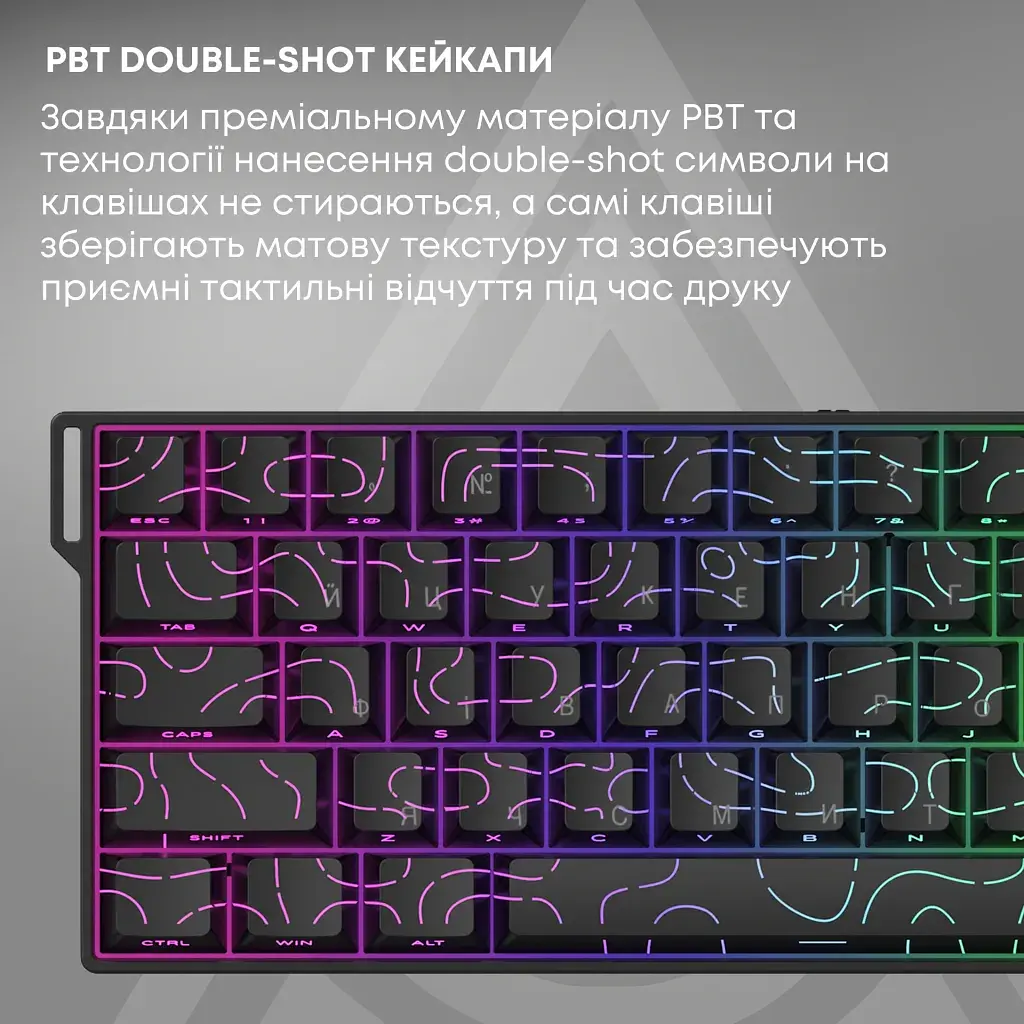 Клавіатура Ajazz AK680 V2 Ice Island Magnetic Switch USB UA White (AK680-V2-I-S-W) - фото 11
