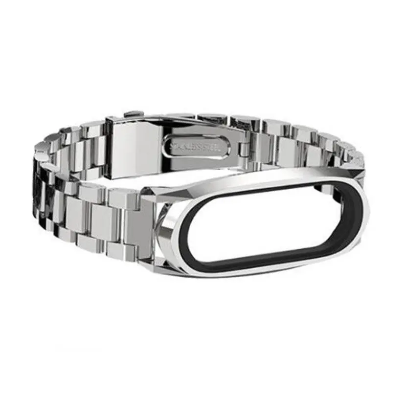 Металевий ремінець Primo Mijobs для фітнес-браслета Xiaomi Mi Smart Band 5 Silver - фото 2