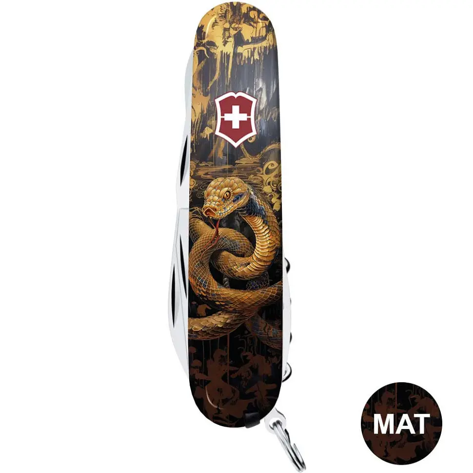 Ніж Victorinox Climber Zodiac 91мм 14функ Золота дерев'яна змія - фото 4