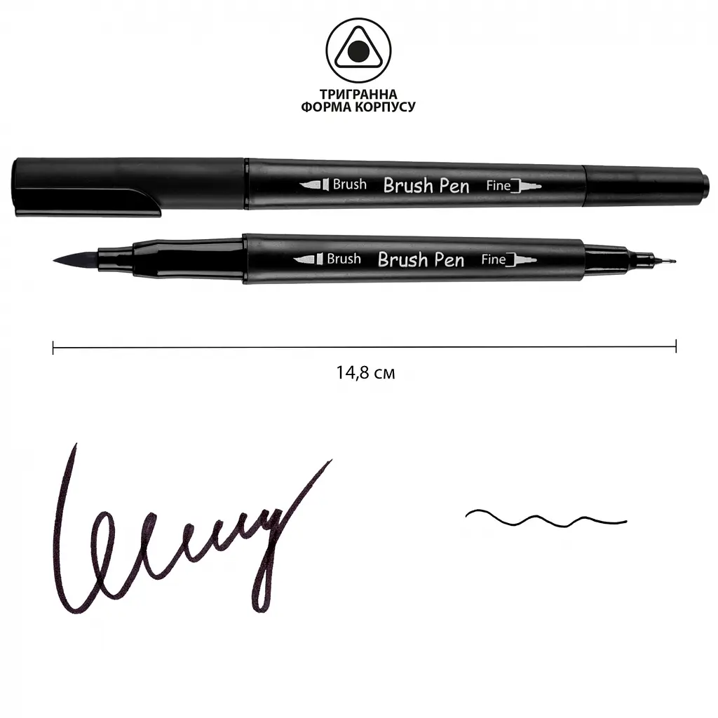 Набор маркеров Santi Brush Pen акварельные 18 цветов двусторонние (390999) - фото 2