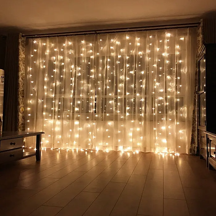 Гирлянда штора 3х3м 360 LED Белый теплый свет - фото 5
