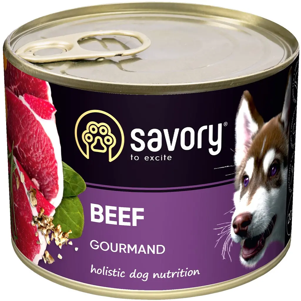 Вологий корм Savory для дорослих собак усіх порід з яловичиною 200 г
