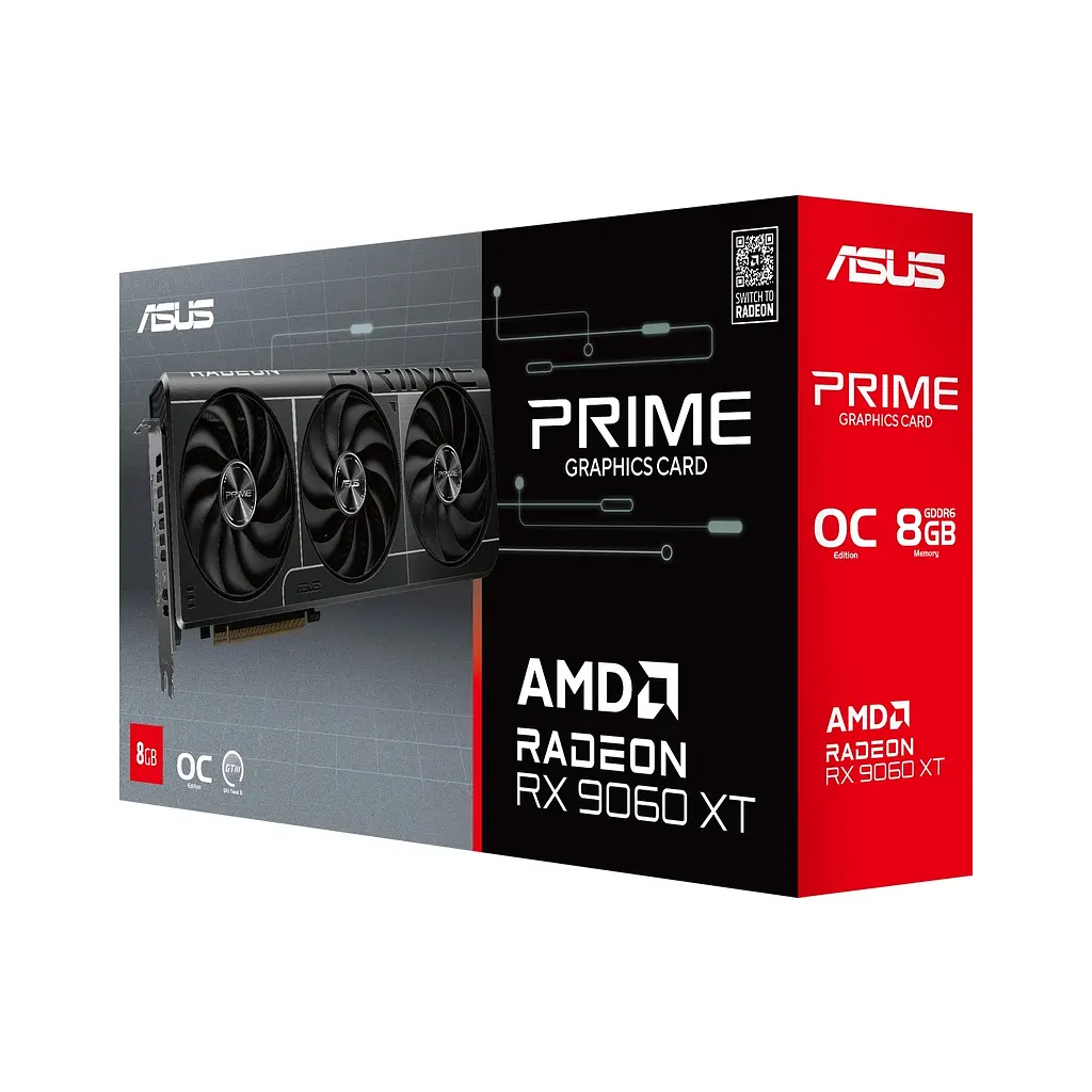 Видеокарта Asus Radeon RX 9060 8Gb Prime OC (Prime-RX9060XT-O8G) - фото 11