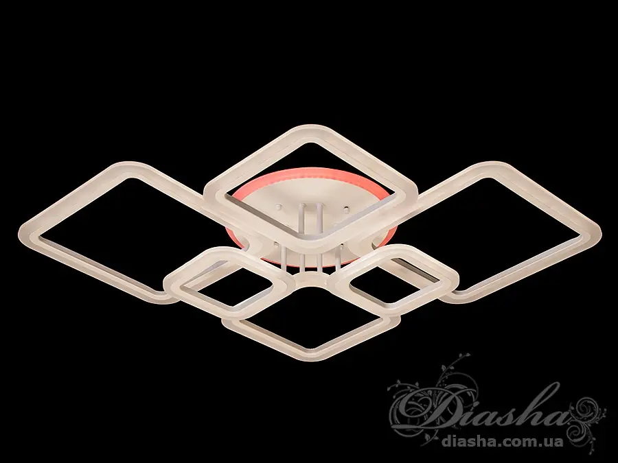 Детская LED люстра с пультом, диммером и подсветкой, 150Вт, белая - фото 3