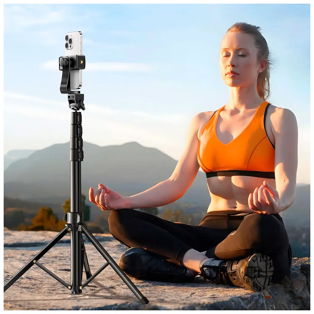 Штатив Ugreen LP680 Selfie Stick Tripod with Bluetooth Remote Black (15609) - фото 10