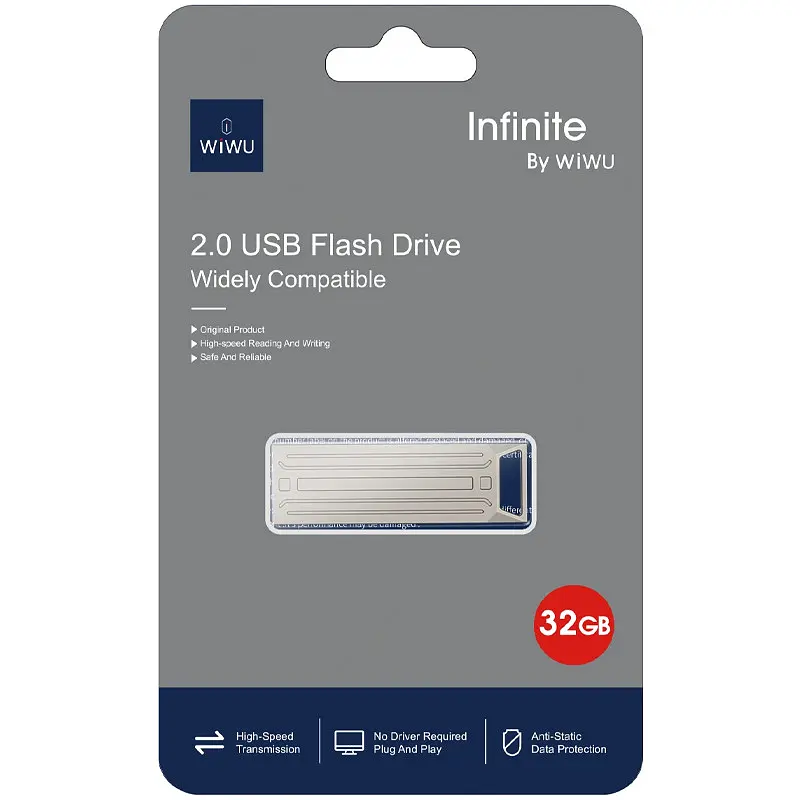 Флеш-накопичувач Wiwu Wi-FD002 Infinite USB 2.0, 32GB Silver - фото 4