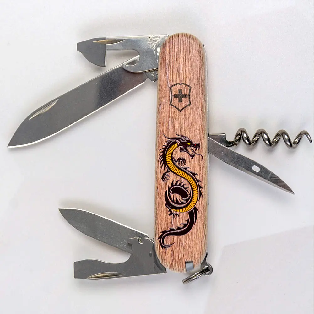 Ніж Victorinox Spartan Zodiac 91мм 12функ Дерев'яний дракон - фото 3