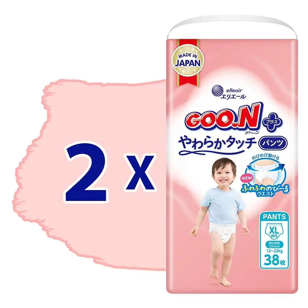 Набір трусики-підгузки GOO.N Plus для дітей 12-20 кг XL 76 шт. - фото 2