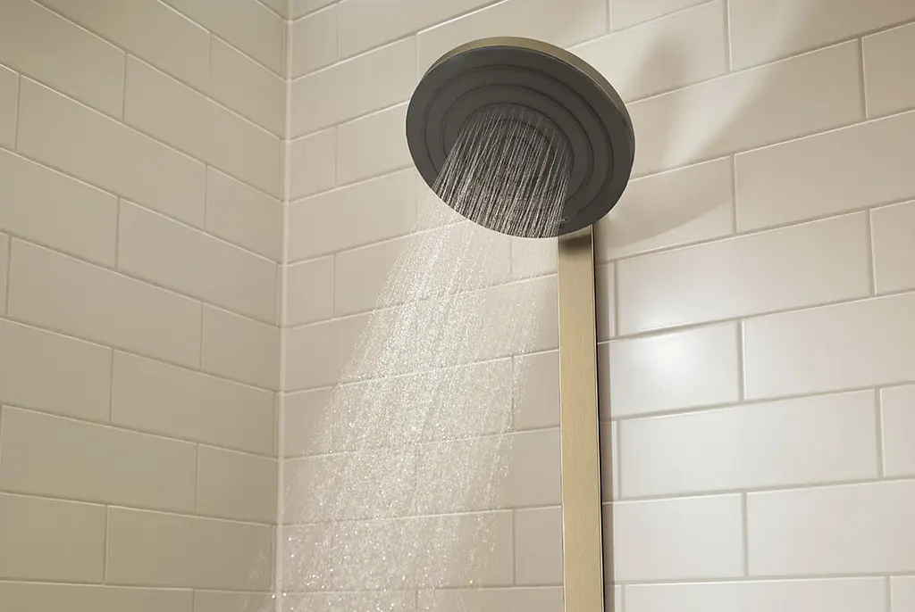 Душова система з термостатом Hansgrohe Pulsify Showerpipe 260 2jet EcoSmart brushed bronze 24241140 - фото 3