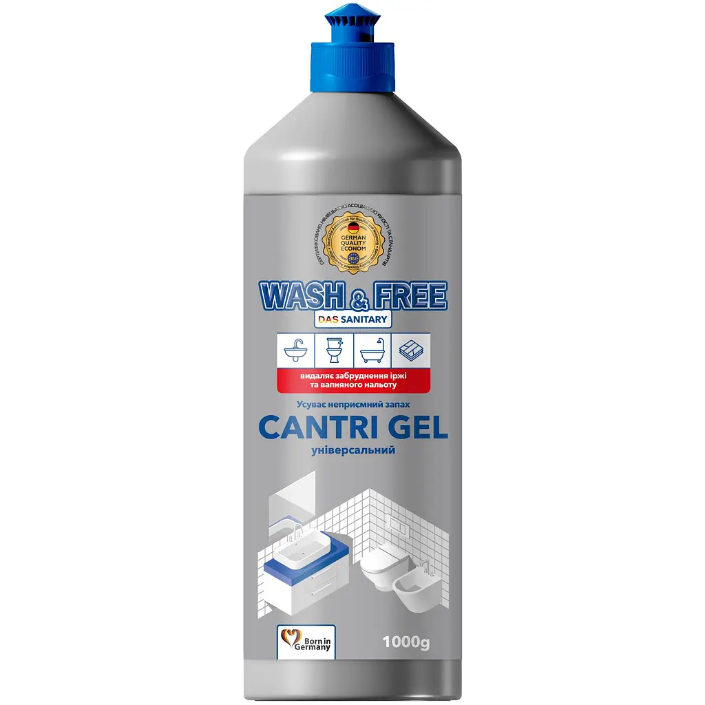 Уцінка. Універсальний засіб для чищення Wash&Free Das Sanitary 1 л (724489)