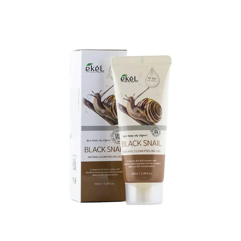 Гель-пілінг для обличчя Ekel Black Snail Peeling Gel з муцином чорного равлика